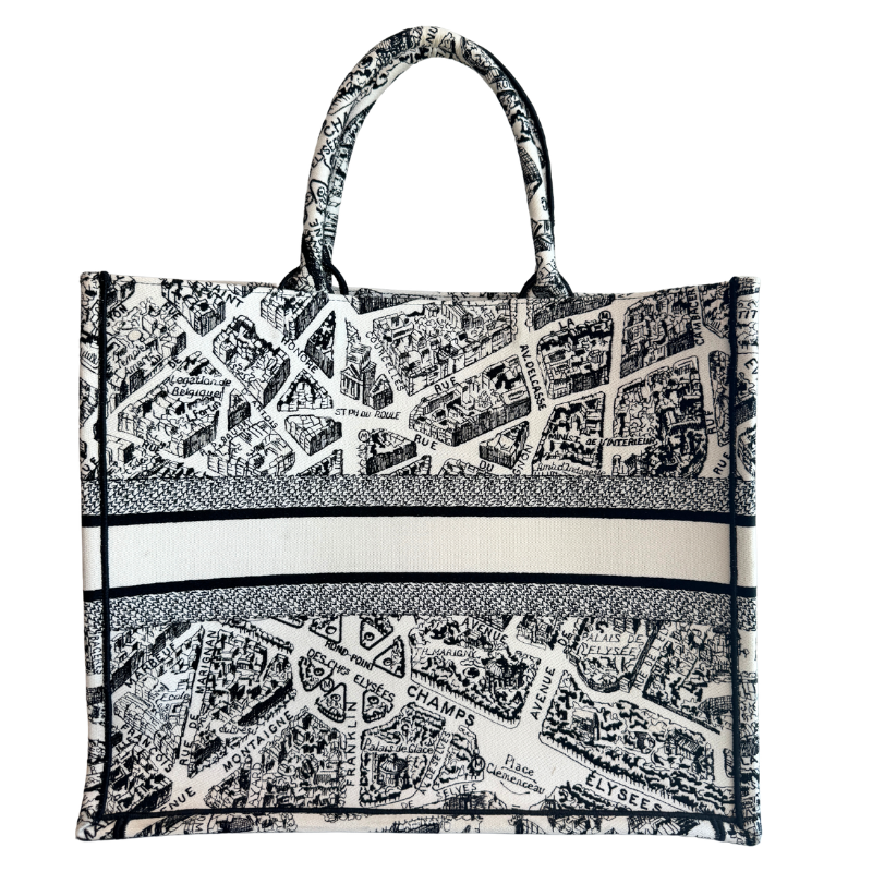 Christian Dior Plan De Paris Large Book Tote