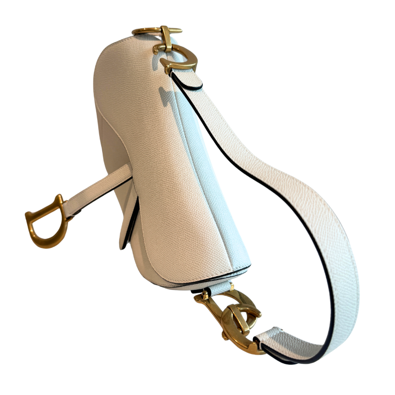 Christian Dior Grained Calfskin Saddle Bag