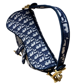 Christian Dior Oblique Embroidered Saddle Bag