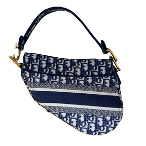Christian Dior Oblique Embroidered Saddle Bag