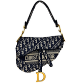 Christian Dior Oblique Embroidered Saddle Bag