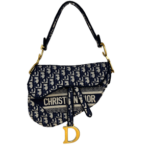Christian Dior Oblique Embroidered Saddle Bag