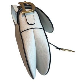 Christian Dior Grained Calfskin Saddle Bag