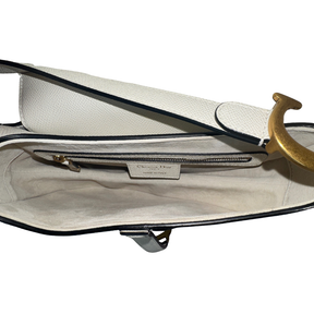 Christian Dior Grained Calfskin Saddle Bag