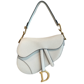 Christian Dior Grained Calfskin Saddle Bag
