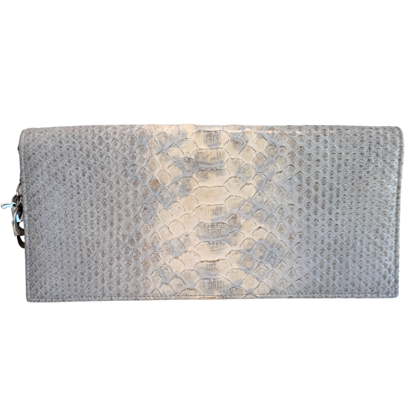 Christian Dior Lady Dior Python Clutch With Chain