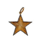 Evergreen Collections Pave Diamond Gold Star Pendant