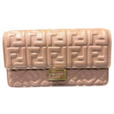 Fendi Nappa Matisse FF Embossed Wallet On Chain Baguette