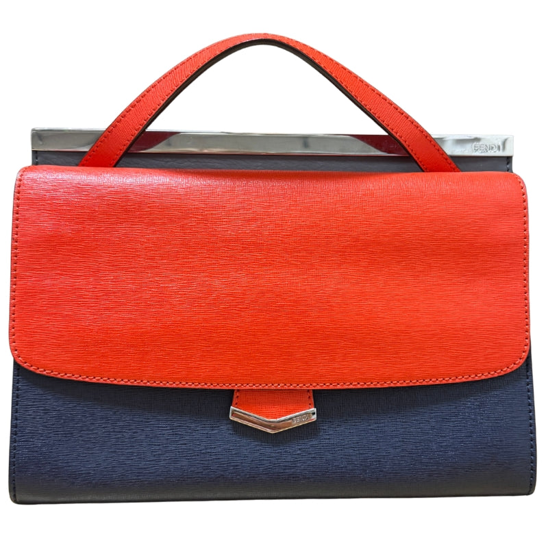 Fendi Vitello Flamingo Colorblock Demi Jour Shoulder Bag