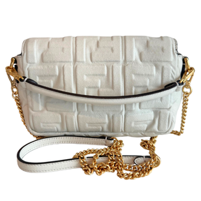 Fendi Zucca Embossed Mini Baguette Bag