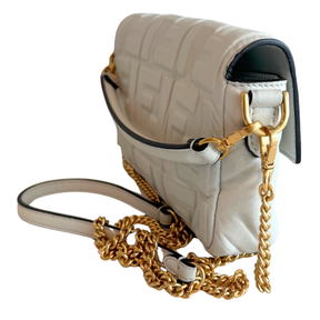 Fendi Zucca Embossed Mini Baguette Bag