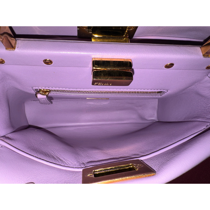 Fendi Nappa Stacked Bar Mini Peekaboo ISeeU Small Bag