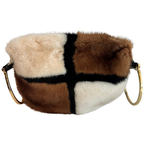 Salvatore Ferragamo Mink Fur Badia Bag