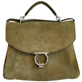 Salvatore Ferragamo Suede Gancini Margot 2-Way Handle Bag