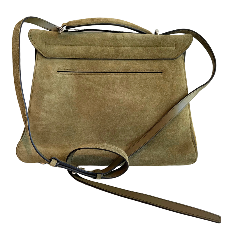 Salvatore Ferragamo Suede Gancini Margot 2-Way Handle Bag