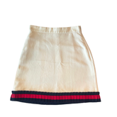 Front of Gucci Silk Blend Ruffle Trim Skirt