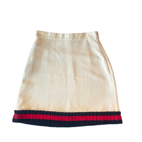 Front of Gucci Silk Blend Ruffle Trim Skirt