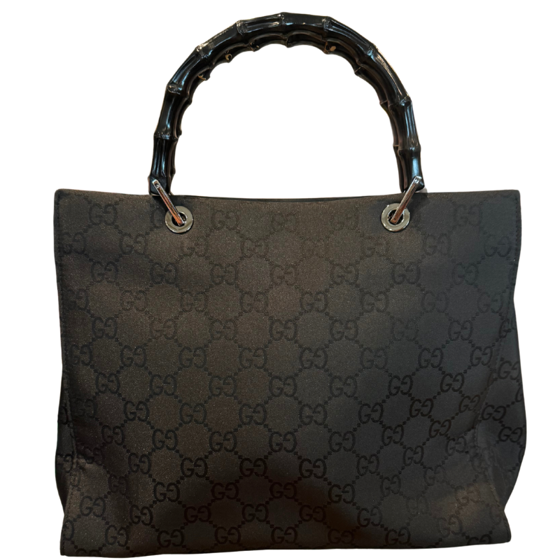 Gucci GG Canvas Bamboo Handle Tote
