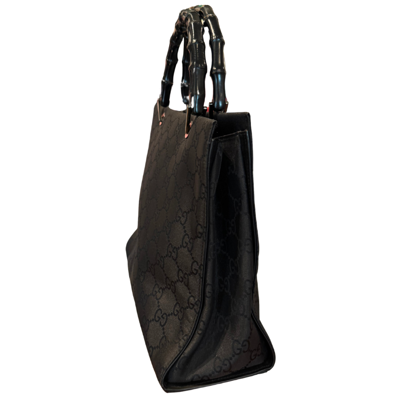 Gucci GG Canvas Bamboo Handle Tote