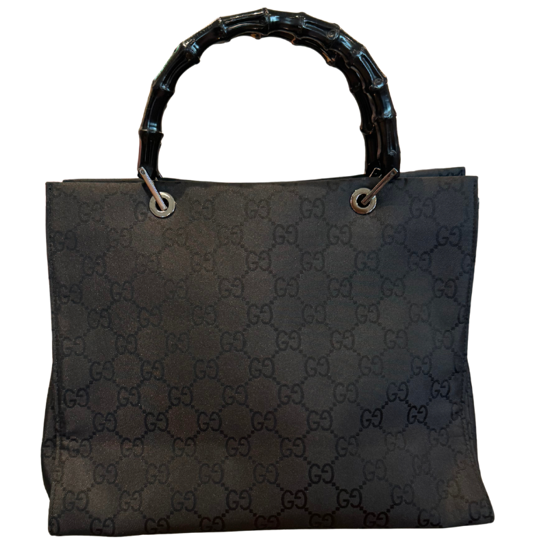 Gucci GG Canvas Bamboo Handle Tote