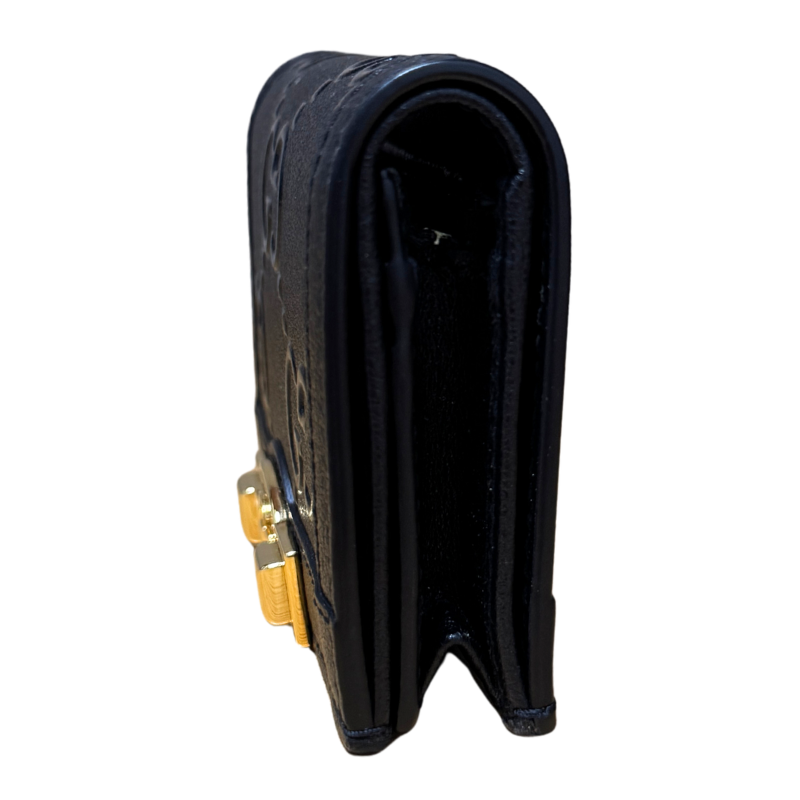 Gucci Wonka GG Monogram Embossed Card Case Wallet