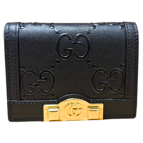 Gucci Wonka GG Monogram Embossed Card Case Wallet