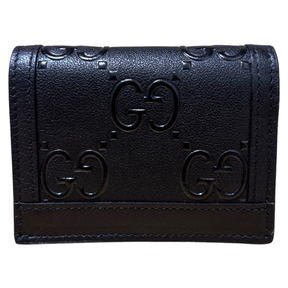 Gucci Wonka GG Monogram Embossed Card Case Wallet