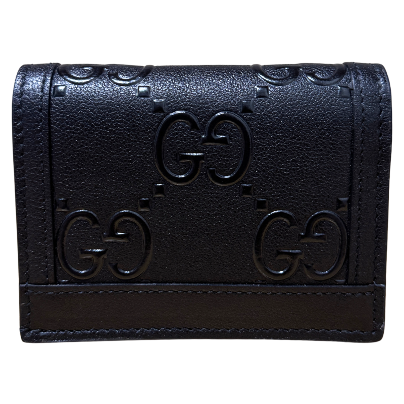 Gucci Wonka GG Monogram Embossed Card Case Wallet