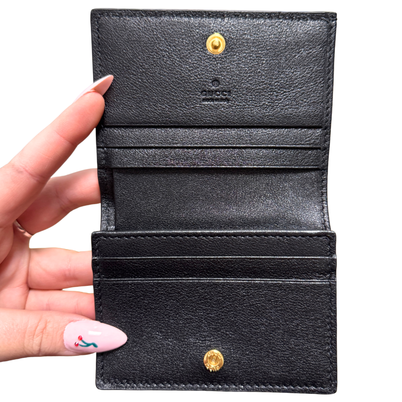 Gucci Wonka GG Monogram Embossed Card Case Wallet