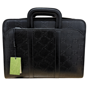 Gucci GG Embossed Perforated Business Briefcase Bag