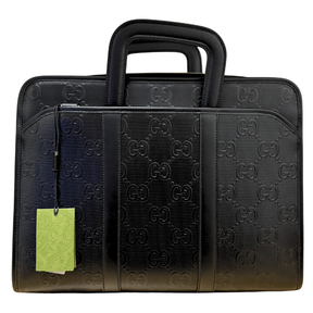 Gucci GG Embossed Perforated Business Briefcase Bag