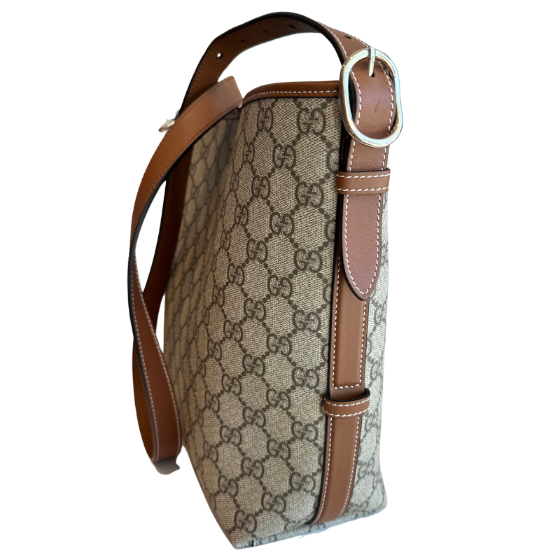 Gucci GG Monogram Emblem Medium Bucket Bag