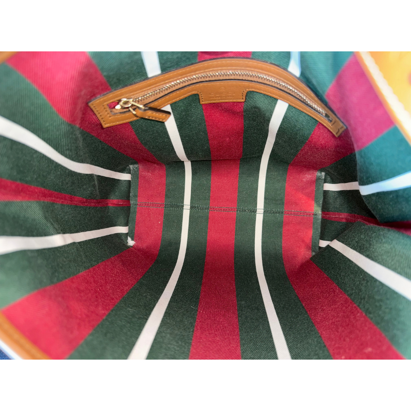 Gucci GG Monogram Emblem Medium Bucket Bag