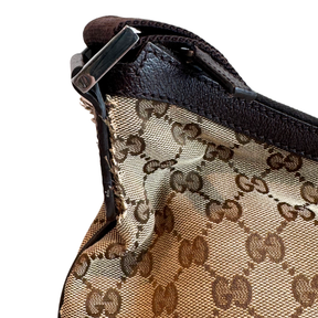 Gucci GG Canvas Medium Half Moon Vintage Hobo Bag