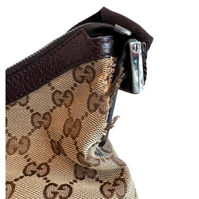 Gucci GG Canvas Medium Half Moon Vintage Hobo Bag