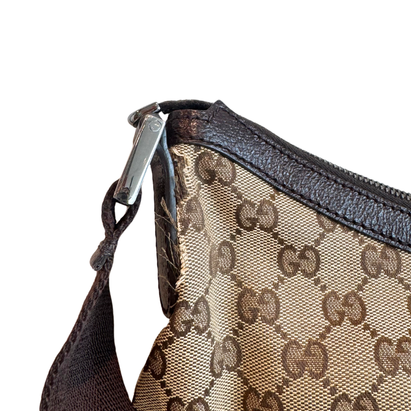 Gucci GG Canvas Medium Half Moon Vintage Hobo Bag