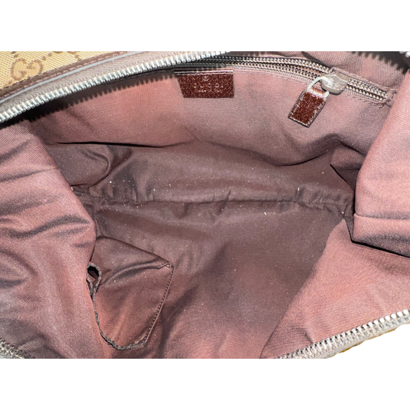 Gucci GG Canvas Medium Half Moon Vintage Hobo Bag