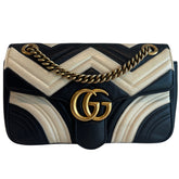 Gucci Chevron Matelasse Marmont Medium Shoulder Bag