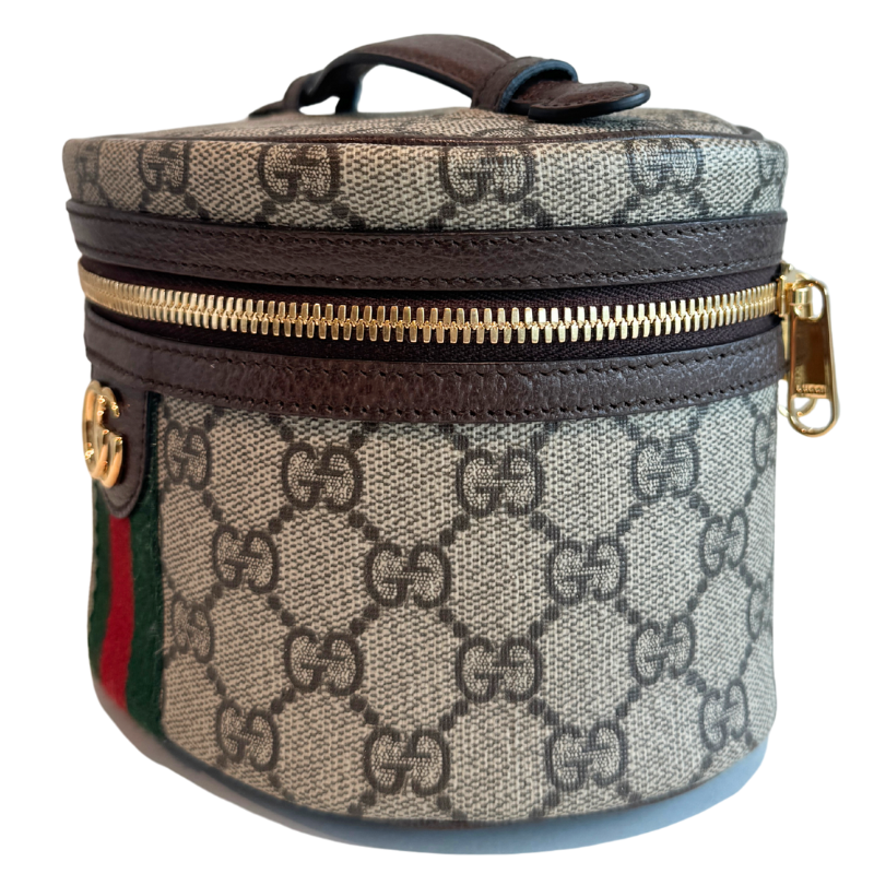 Gucci GG Supreme Monogram Web Ophidia Vanity Cosmetic Case