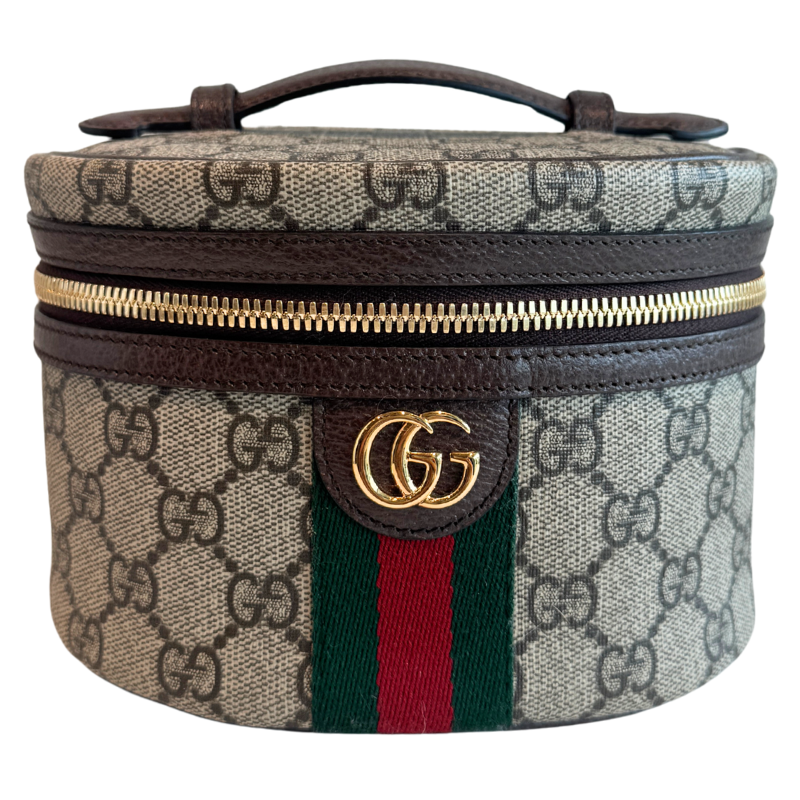 Gucci GG Supreme Monogram Web Ophidia Vanity Cosmetic Case