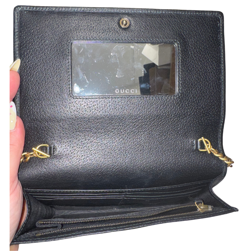 Gucci Marquise Crystal GG Mini Wallet On Chain