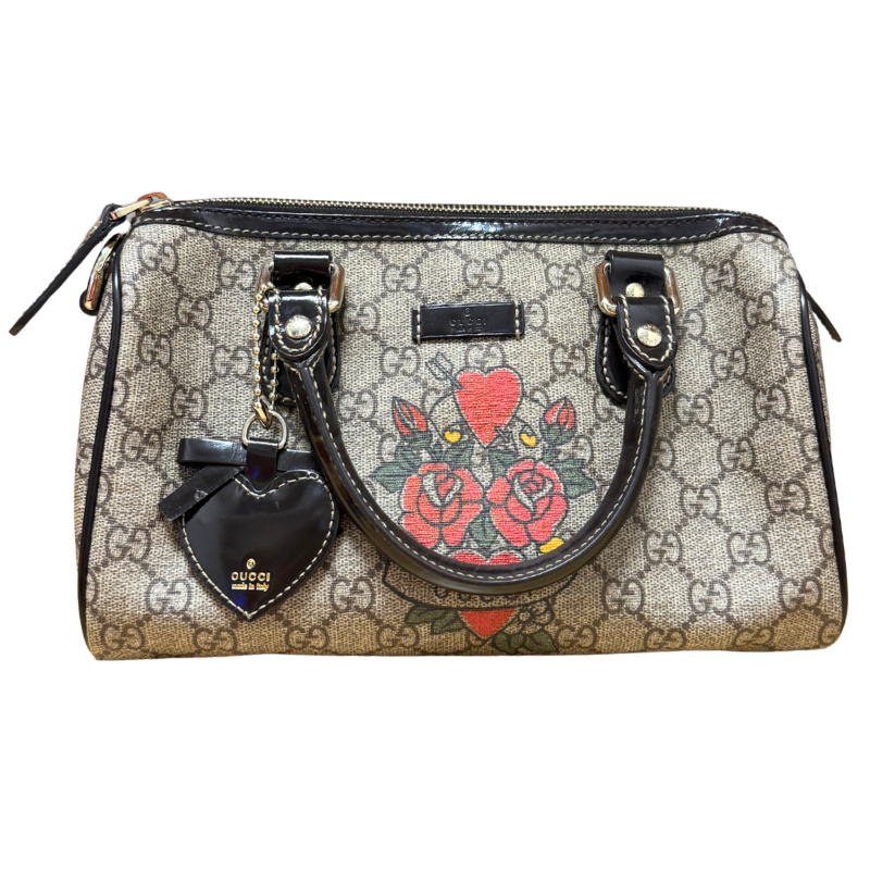 Gucci GG Supreme Tattoo Heart Small Joy Boston Bag