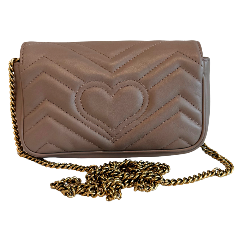 Gucci Matelasse GG Marmont Super Mini Crossbody Bag