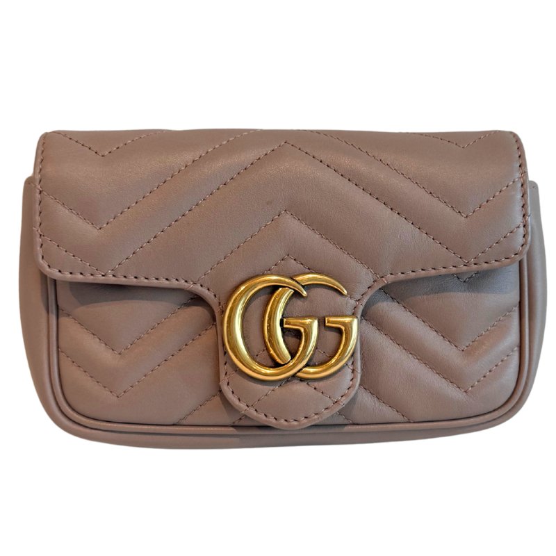 Gucci Matelasse GG Marmont Super Mini Crossbody Bag