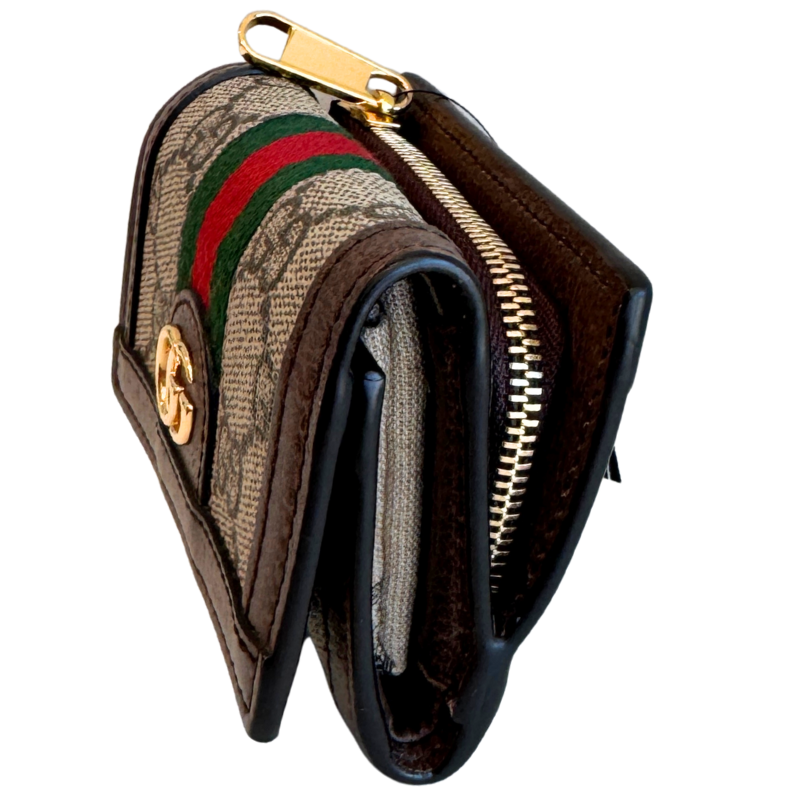 Gucci Supreme GG Ophidia Tri-Fold Mini Wallet