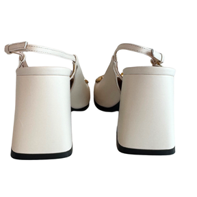 Gucci Baby Mid-Heel Horsebit Slingback Heels