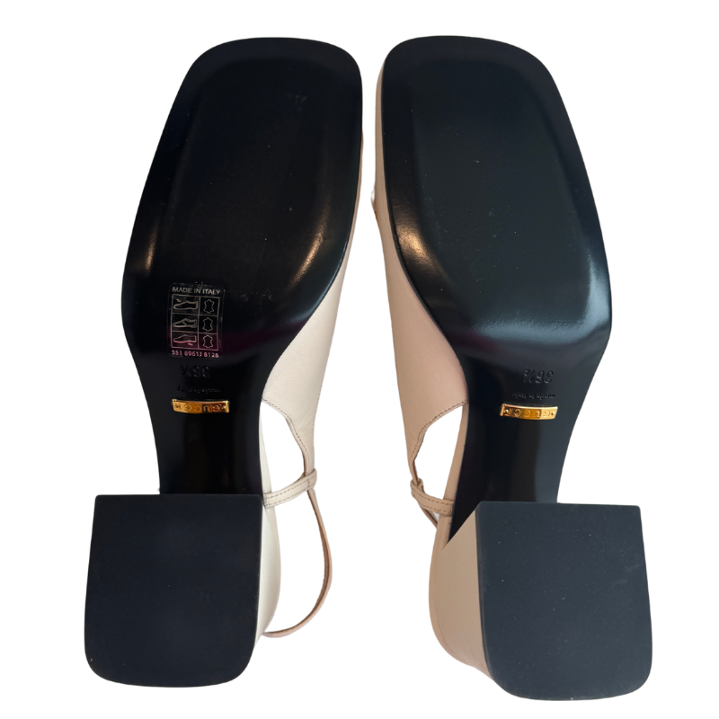 Gucci Baby Mid-Heel Horsebit Slingback Heels