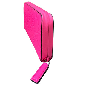 Gucci GG Neon Rubber-Effect Leather Zip-Around Wallet