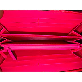 Gucci GG Neon Rubber-Effect Leather Zip-Around Wallet