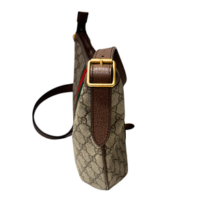 Gucci Supreme Web Small Ophidia Half Moon Hobo Bag